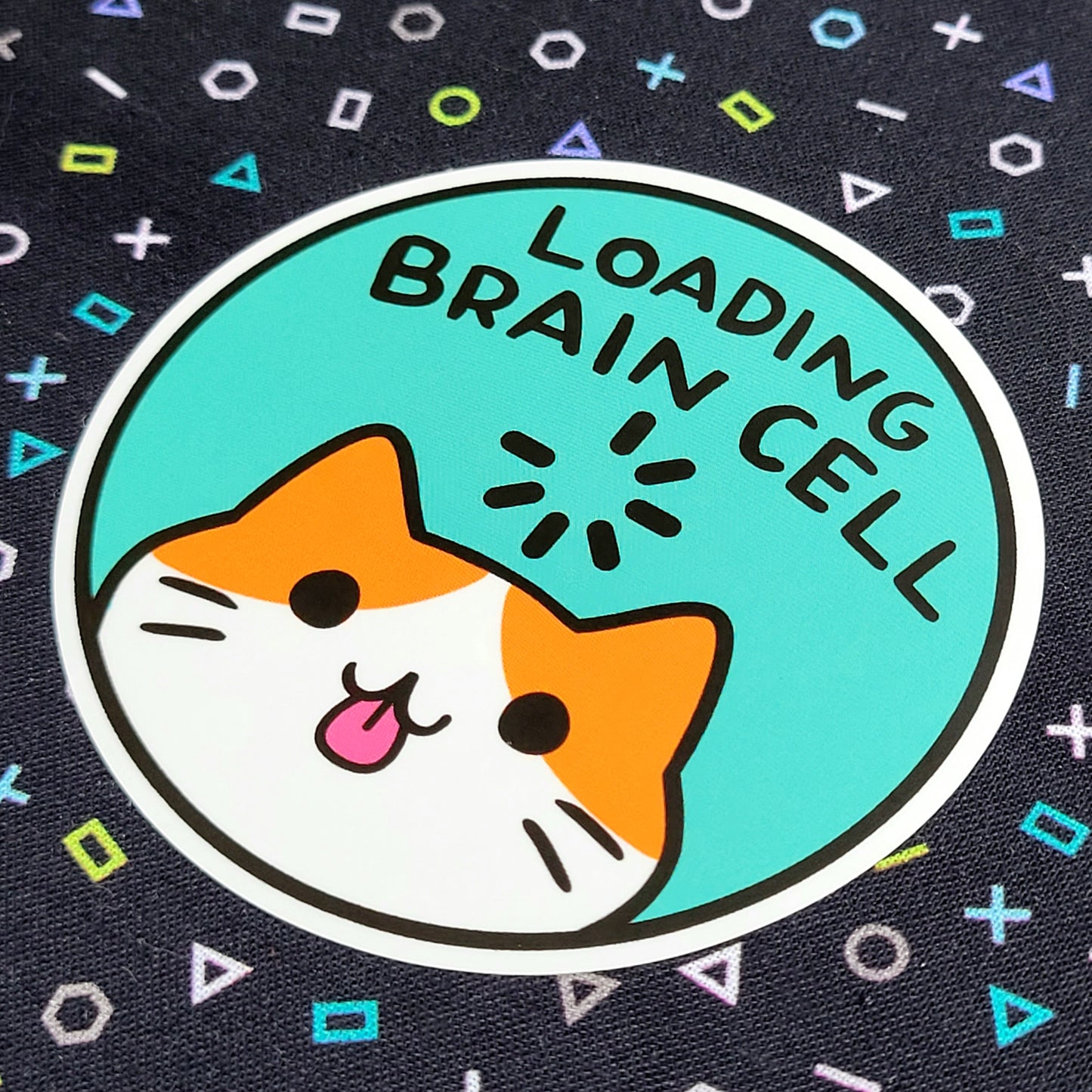 Loading Braincell Orange Matte Vinyl Sticker