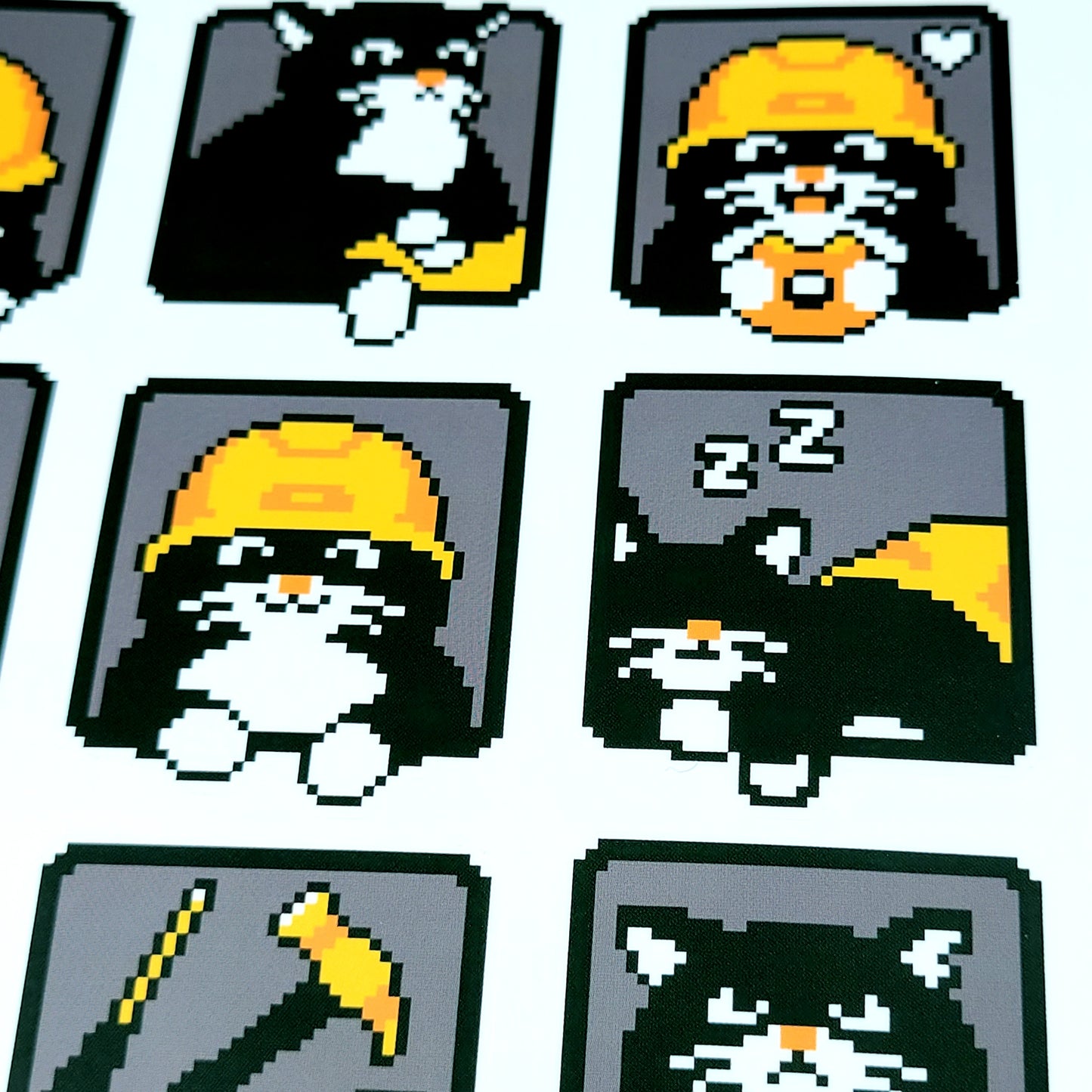 "Construction Cats" Jobert Sticker Sheet