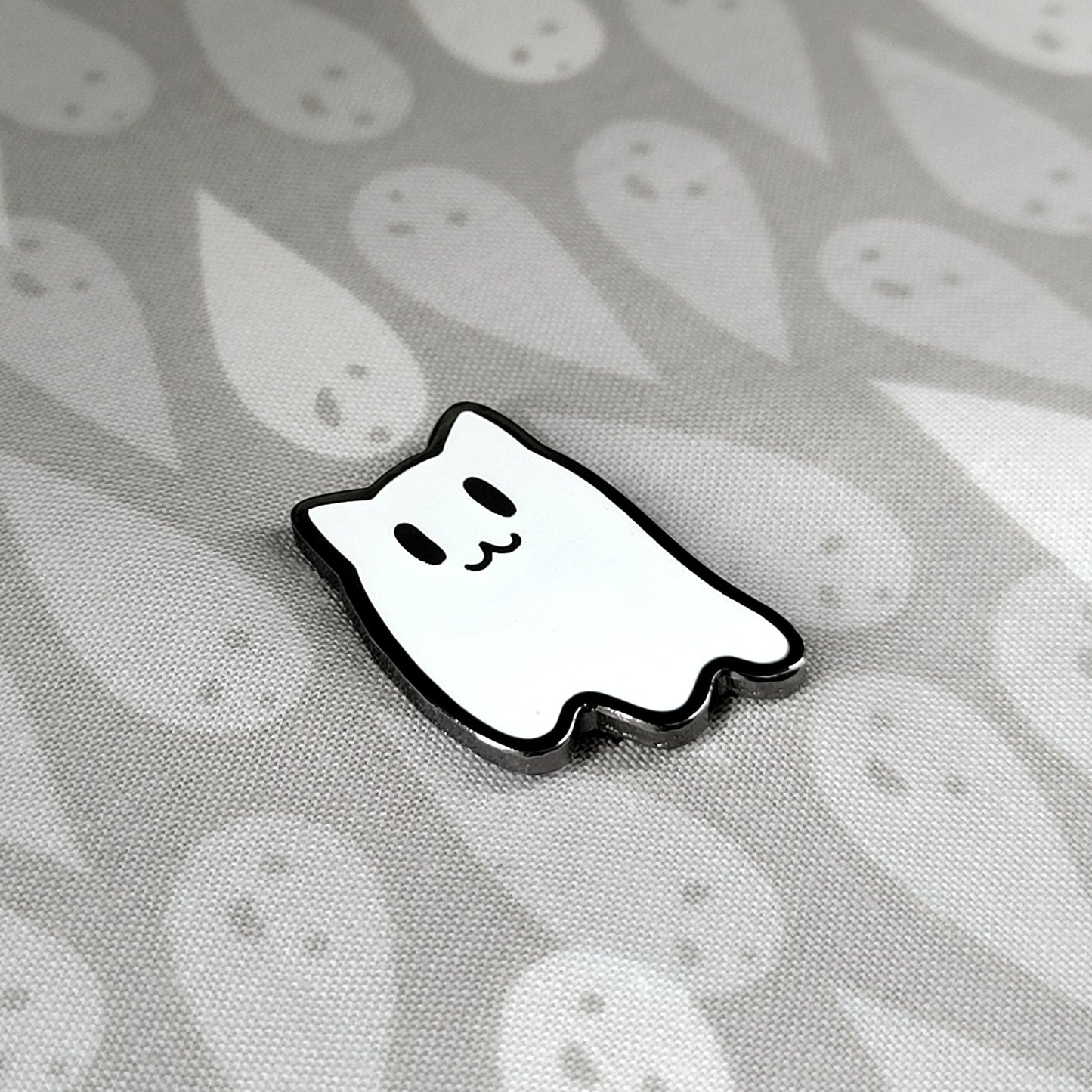 Ghost Kitties Pin and Sticker Set