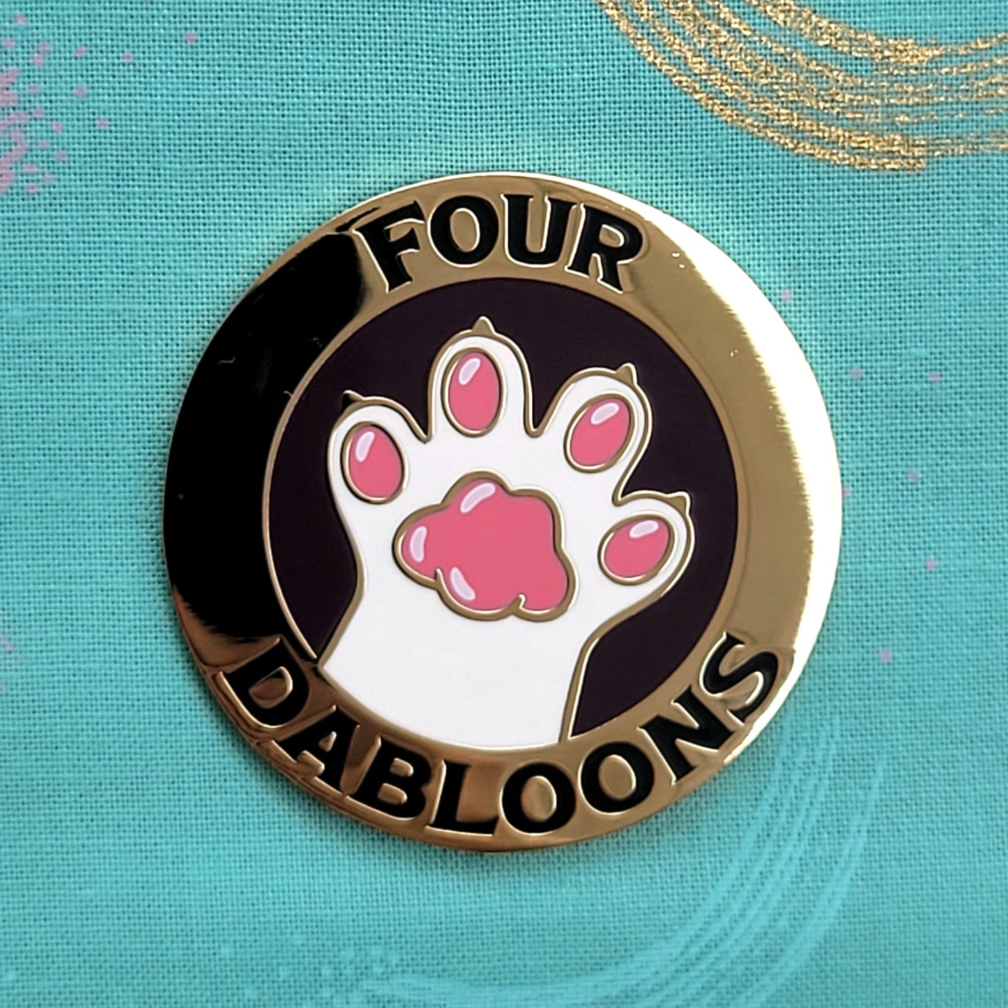 Four Dabloons Enamel Pin