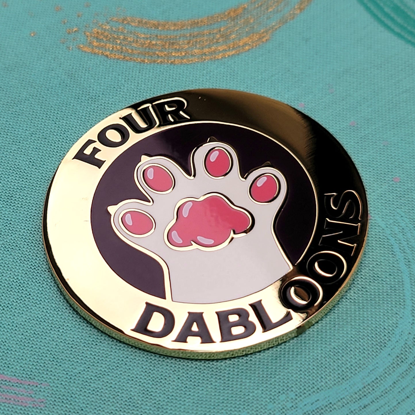 Four Dabloons Enamel Pin