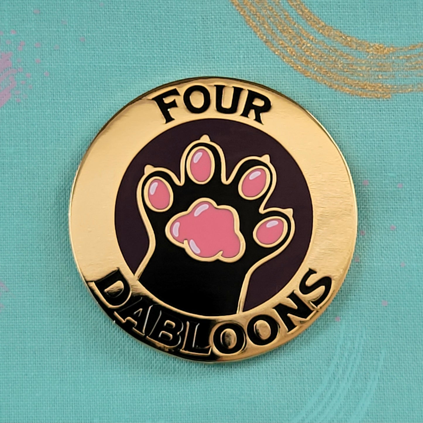 Four Dabloons Enamel Pin