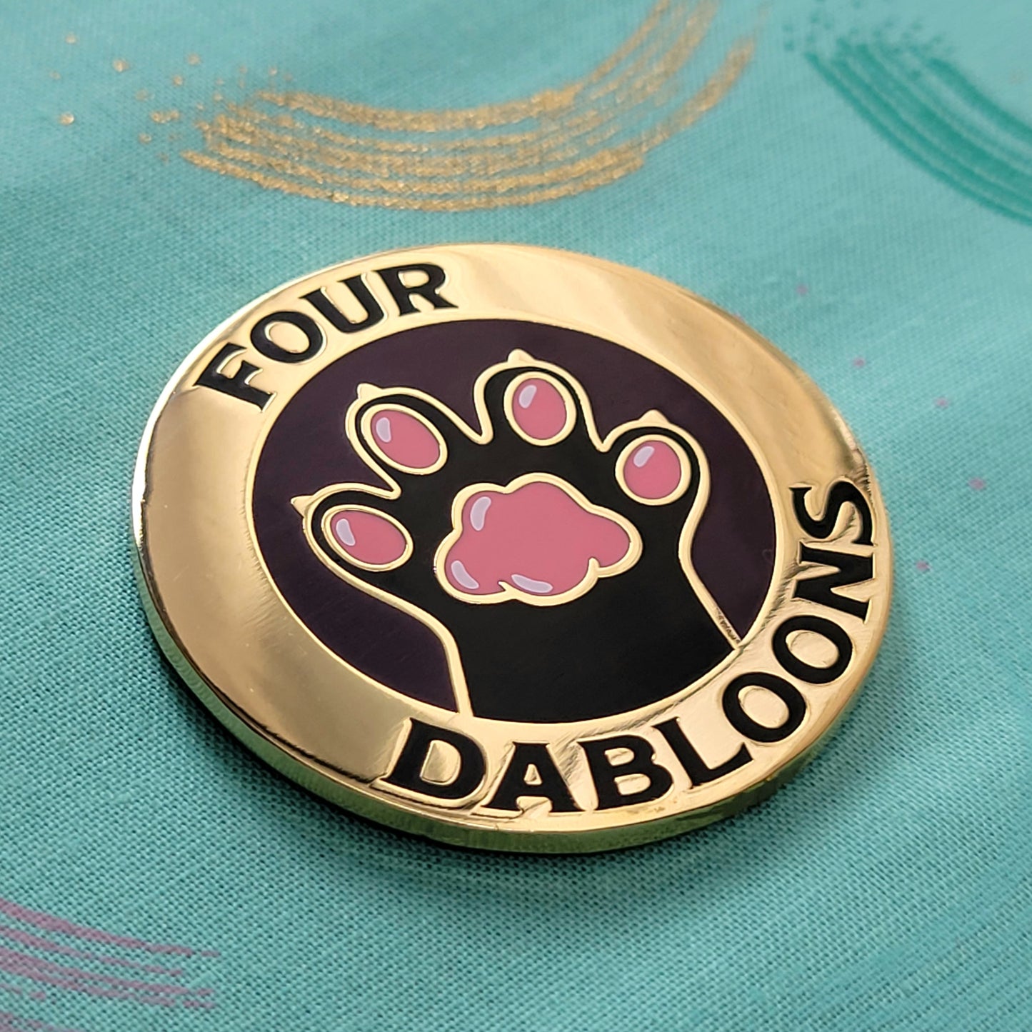 Four Dabloons Enamel Pin
