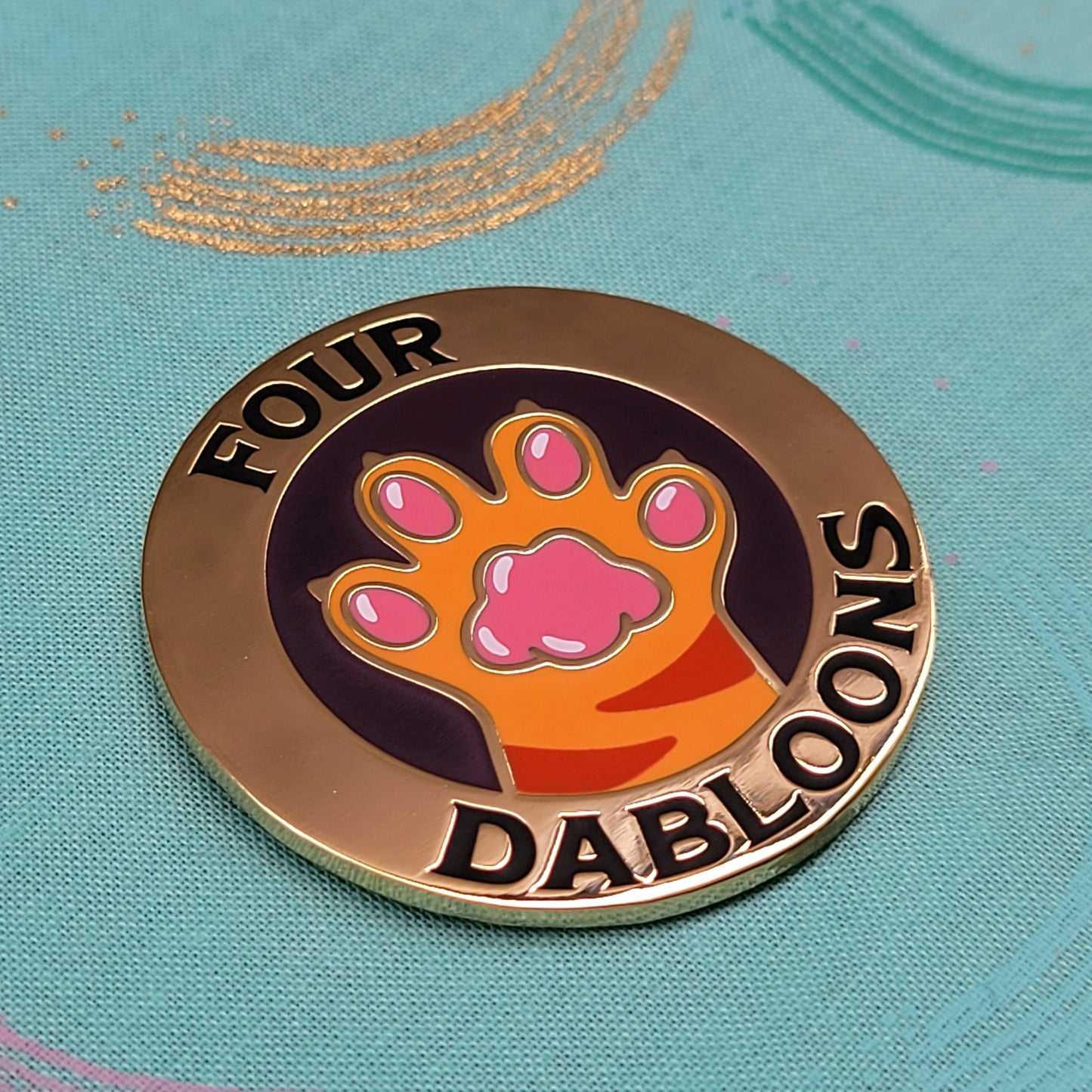 Four Dabloons Enamel Pin