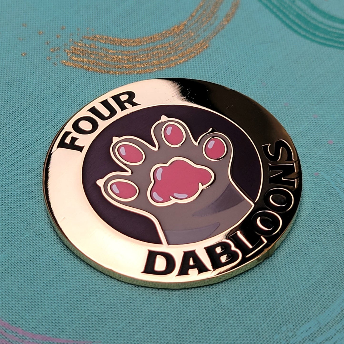 Four Dabloons Enamel Pin