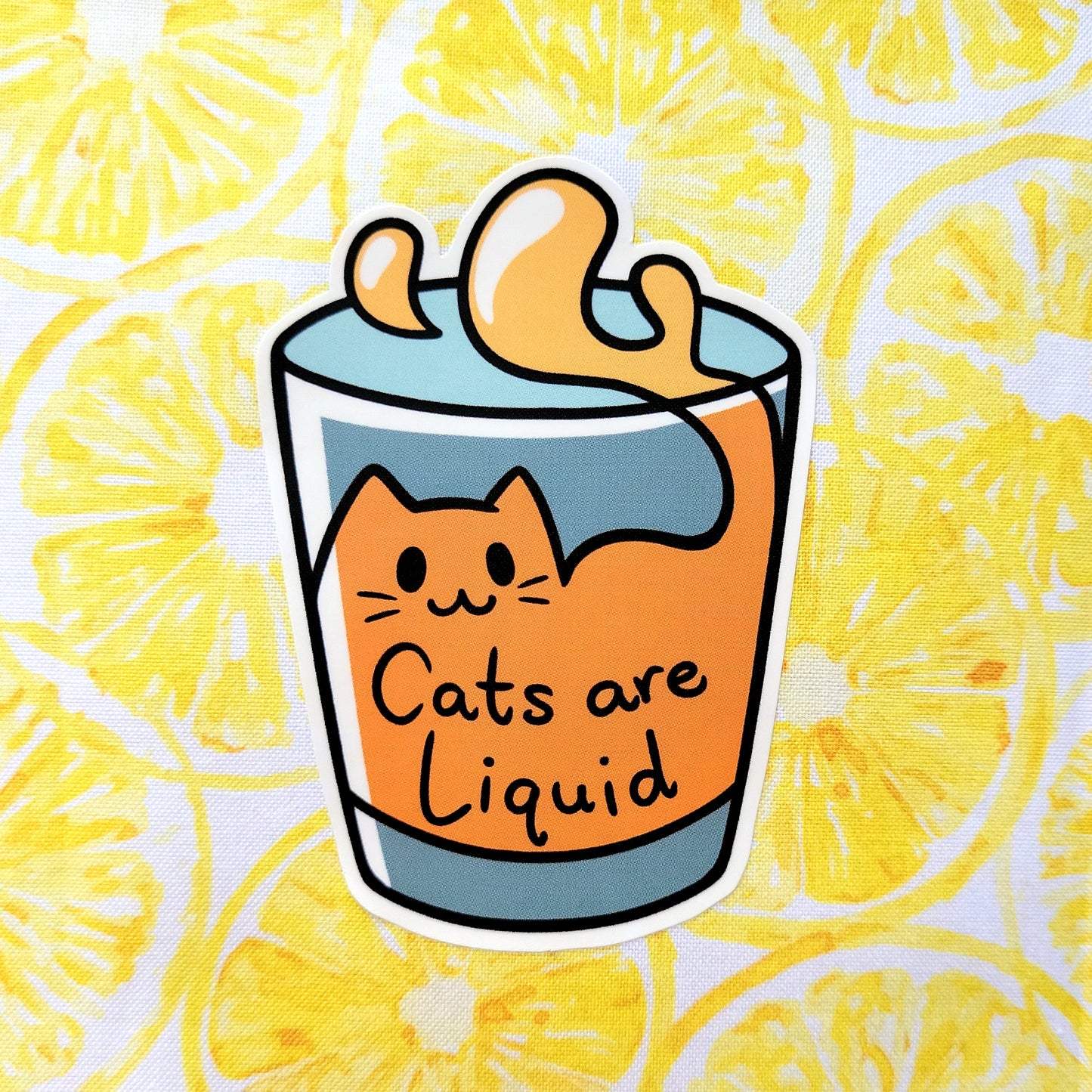 Orange Juice Matte Vinyl Sticker