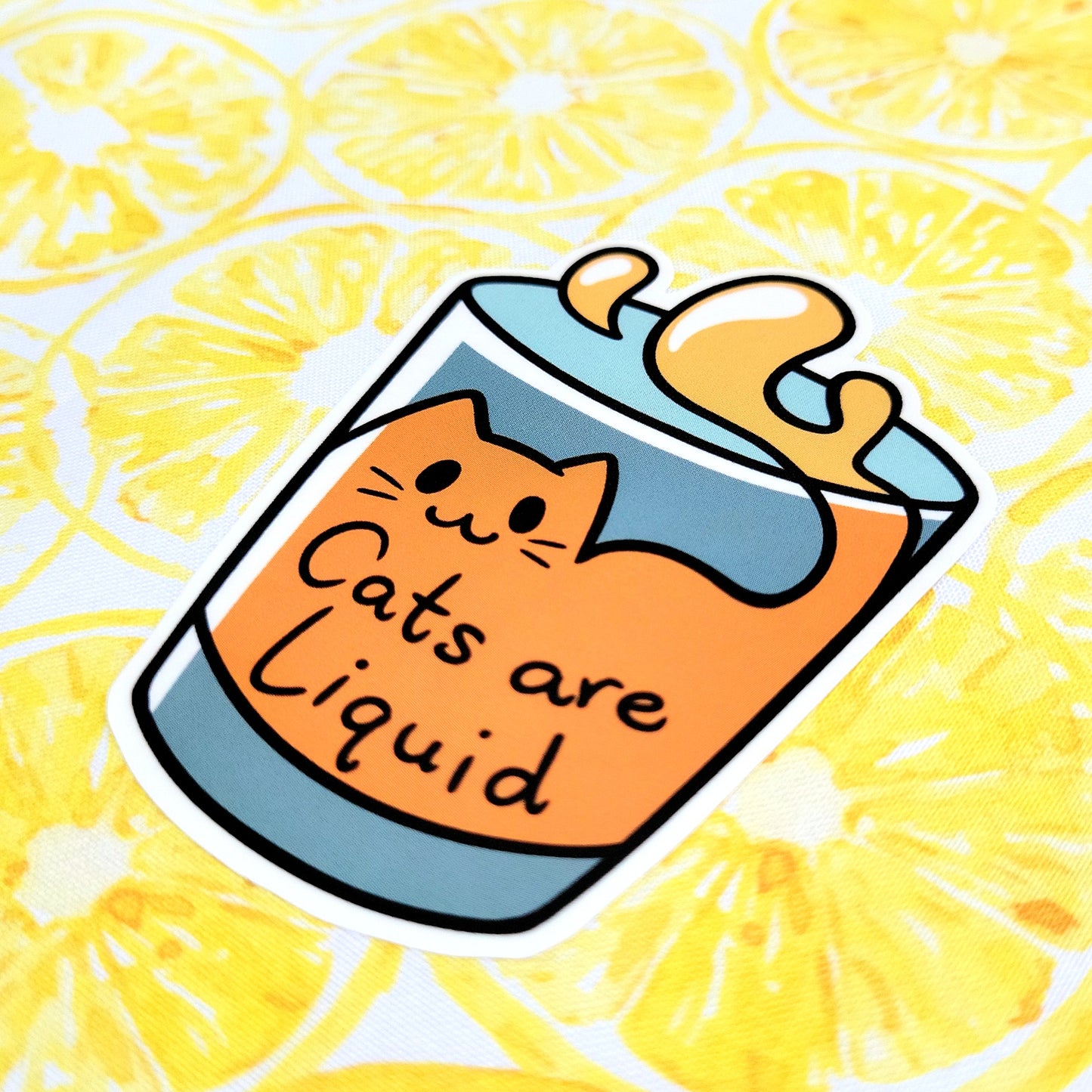 Orange Juice Matte Vinyl Sticker