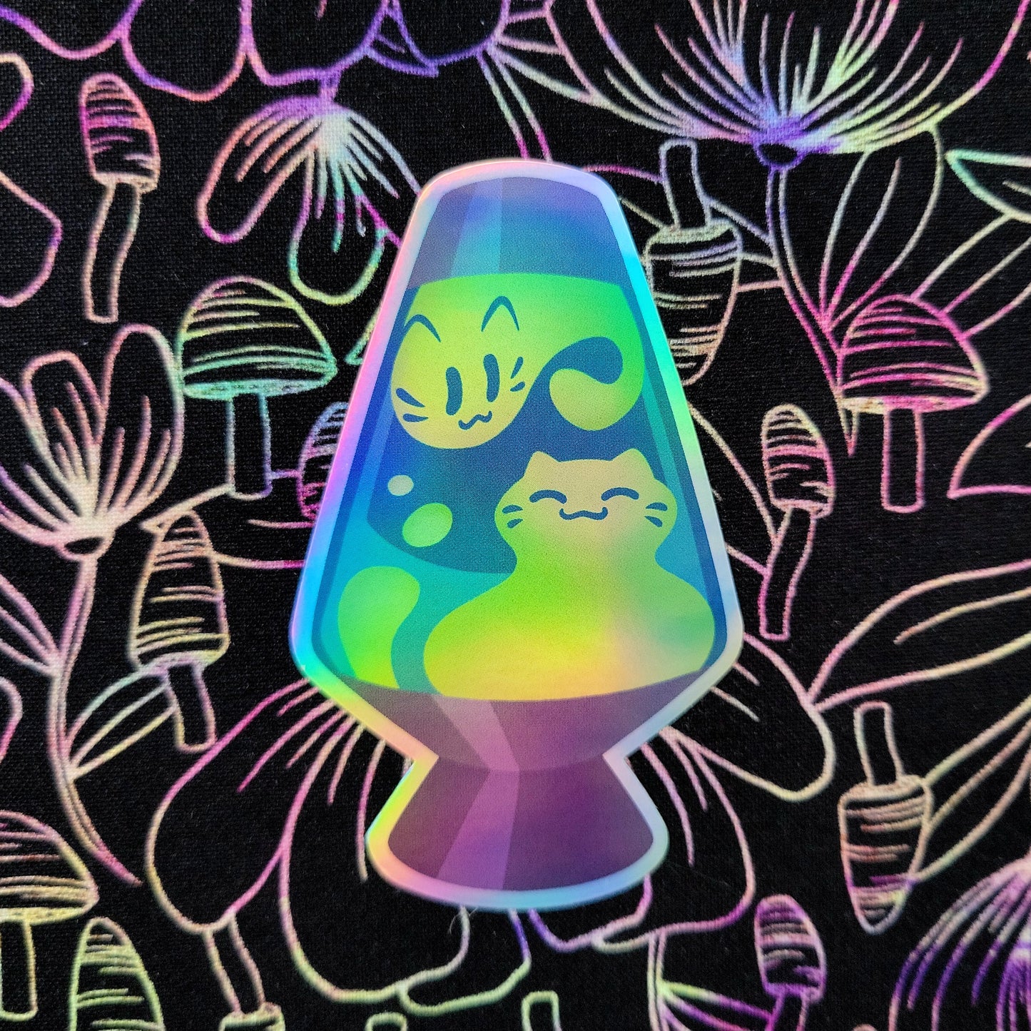 Lava Lamp Holographic Vinyl Sticker