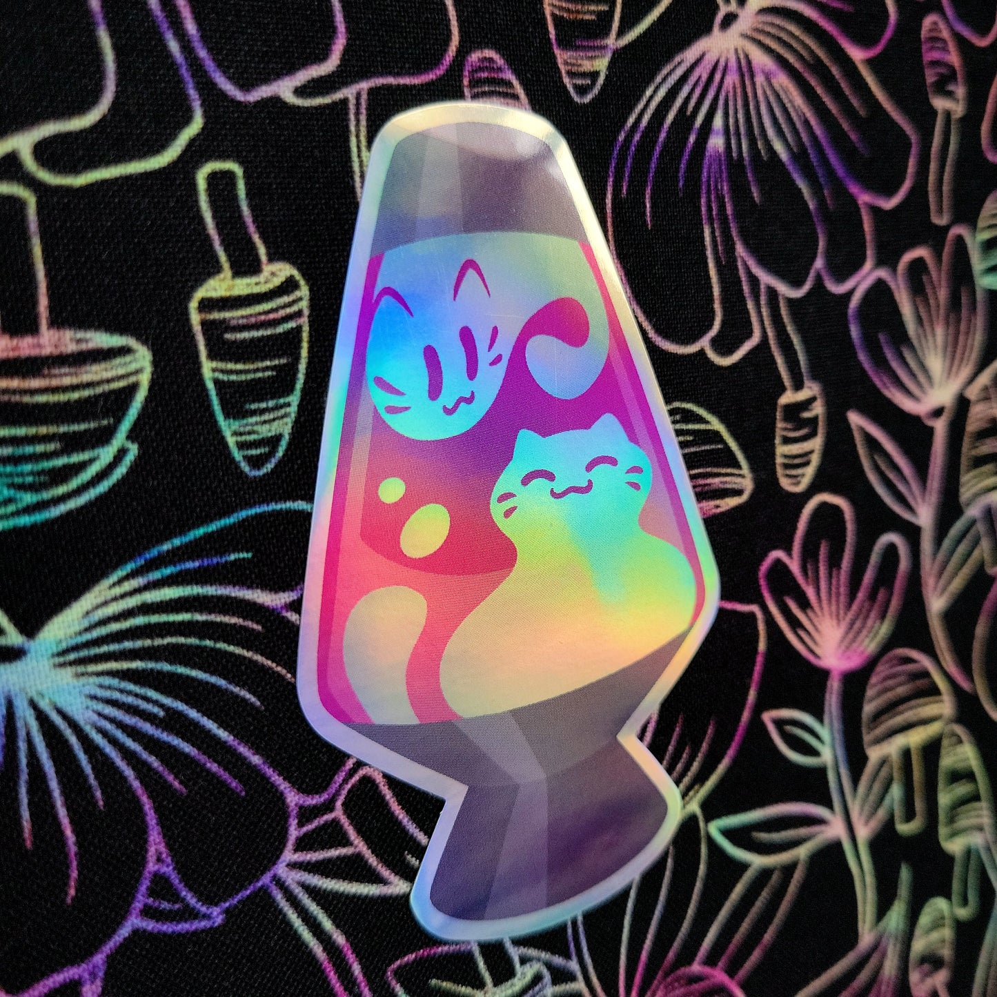 Lava Lamp Holographic Vinyl Sticker