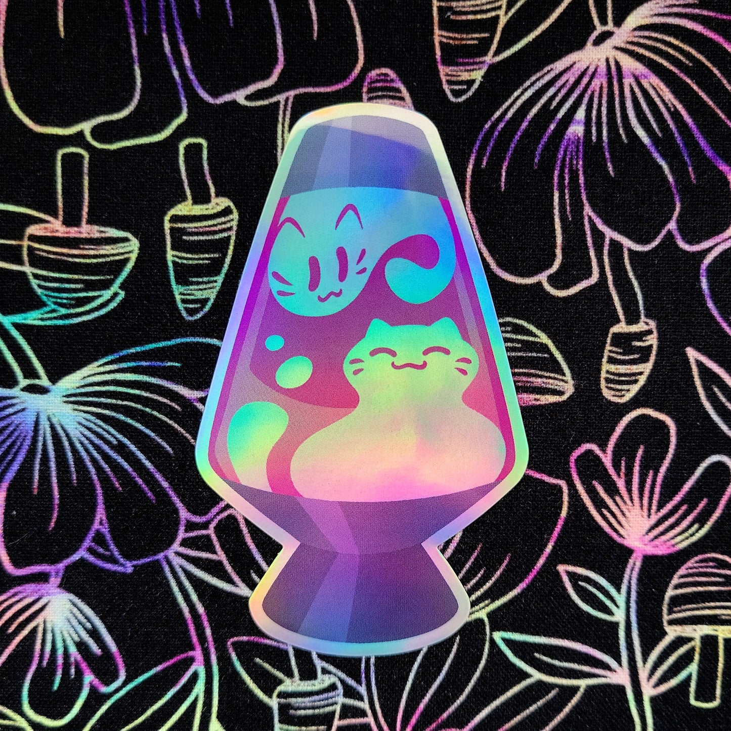 Lava Lamp Holographic Vinyl Sticker