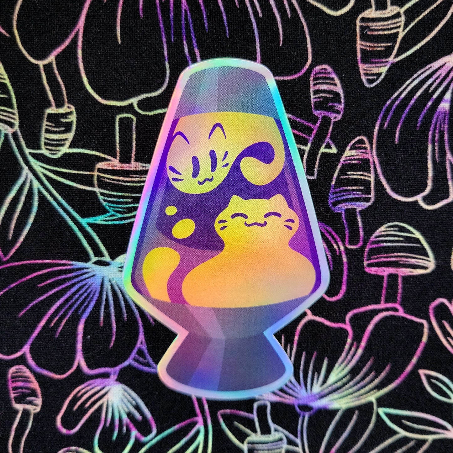 Lava Lamp Holographic Vinyl Sticker