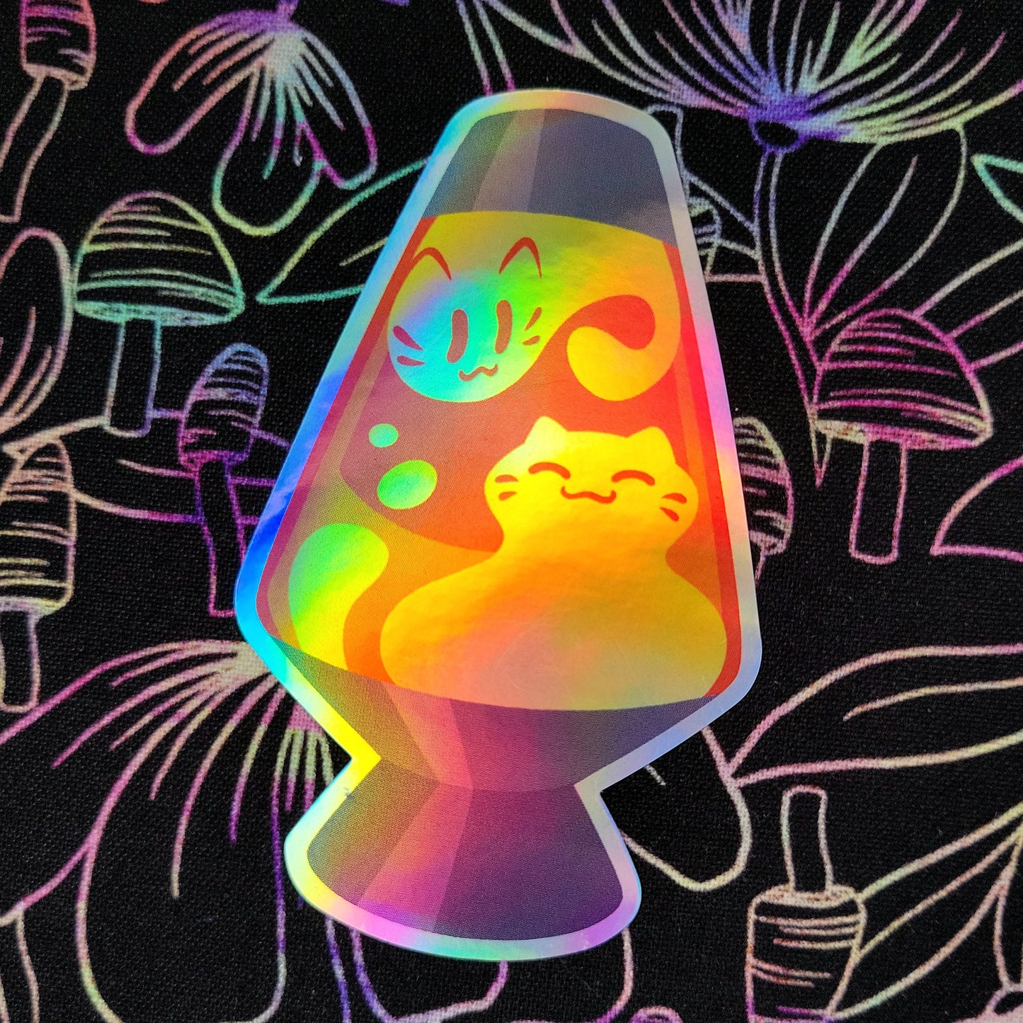 Lava Lamp Holographic Vinyl Sticker