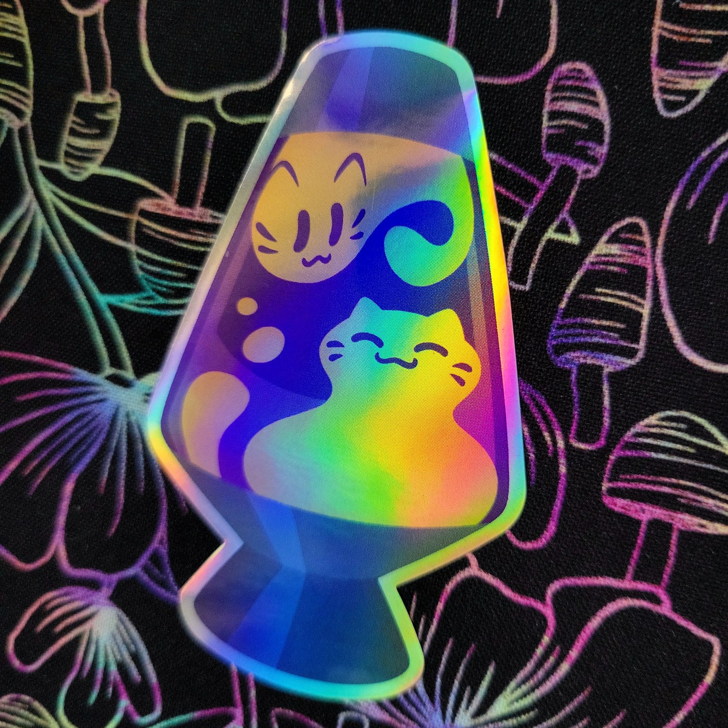 Lava Lamp Holographic Vinyl Sticker