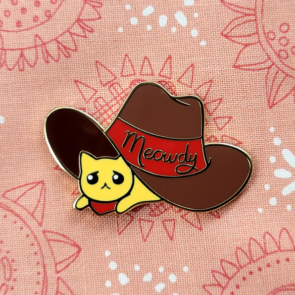 Cats and Cowboy Hats Pin and Sticker Collection