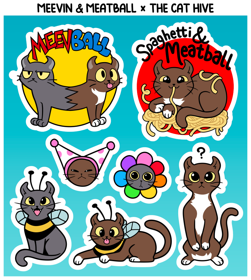 PREORDER - "Meevin & Meatball" Sticker Sheet