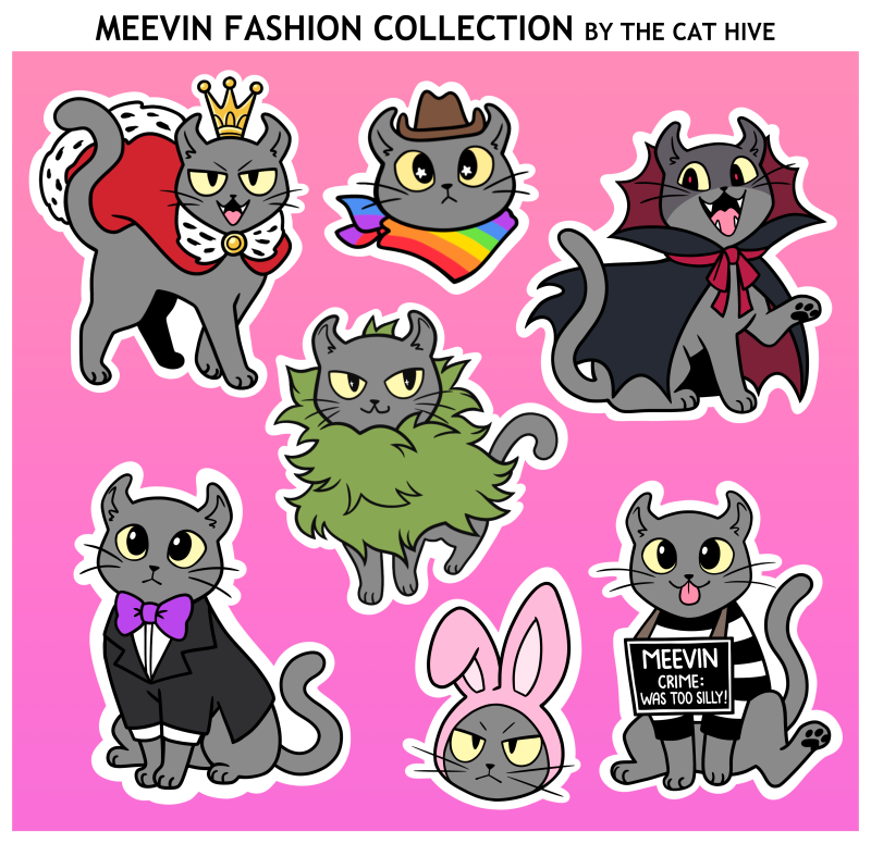 PREORDER - Meevin & Meatball Pin and Sticker Collection