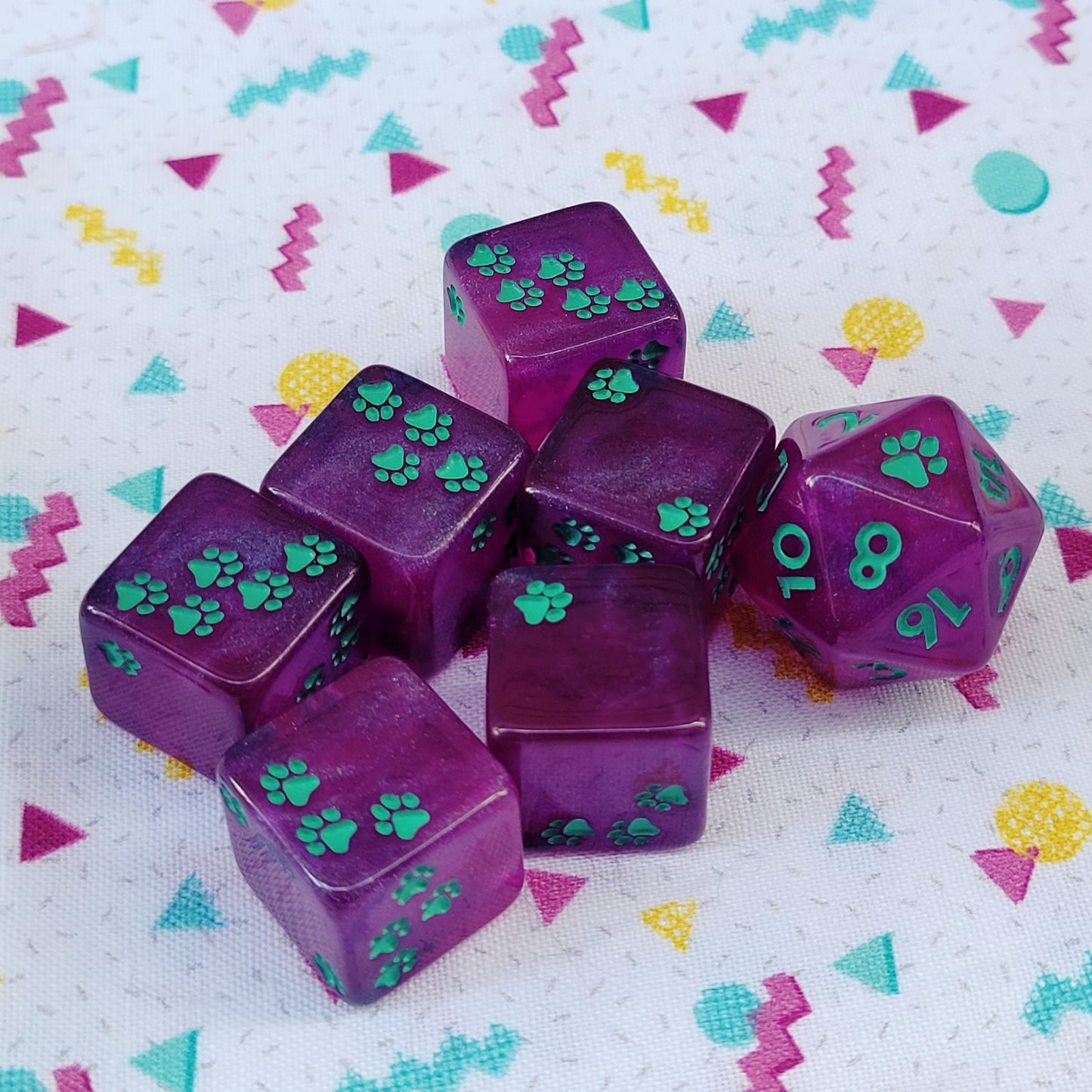 Pawprint Pips d6 Set - Retro