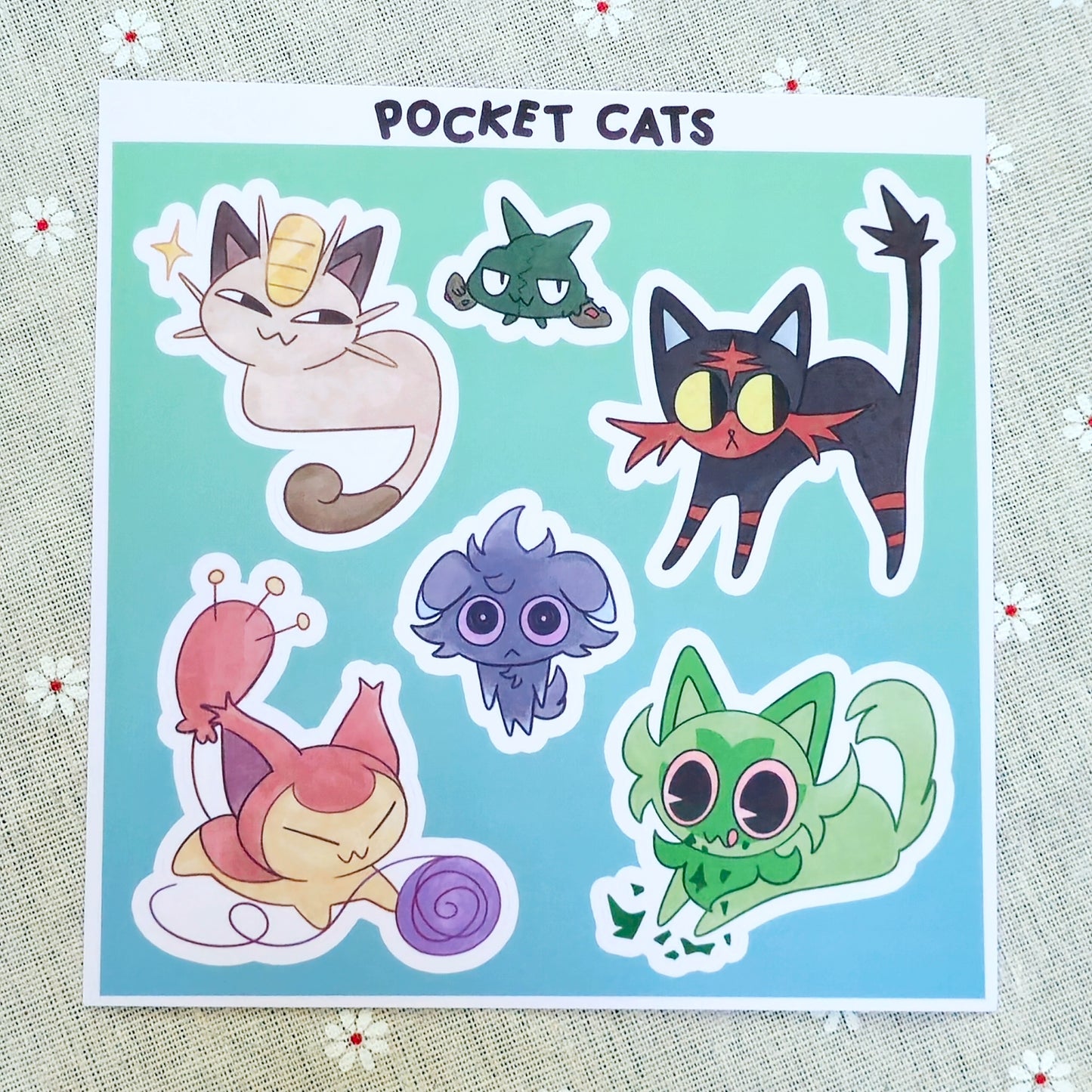 Pocket Cats Vinyl Sticker Sheet