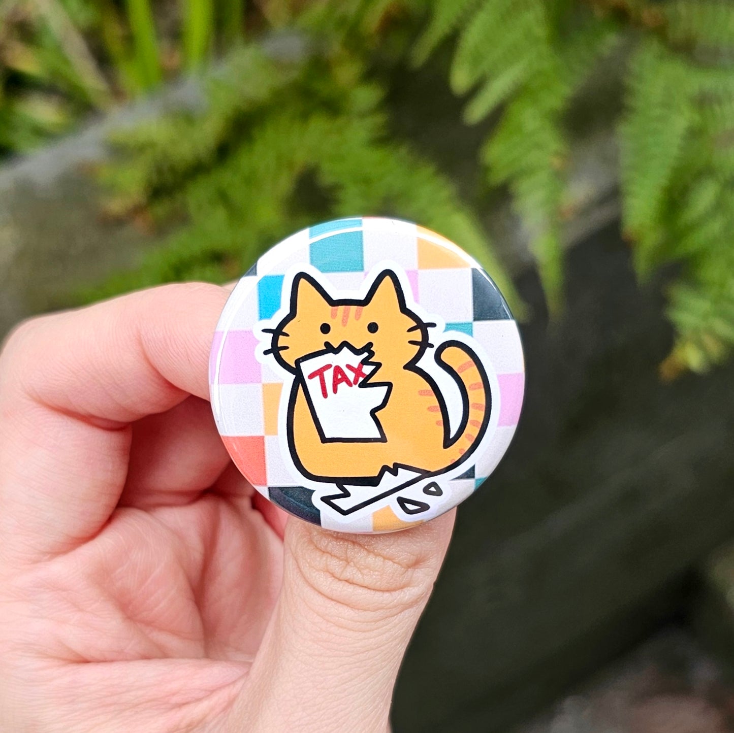 Orange Braincell Pinback Button or Magnet Set