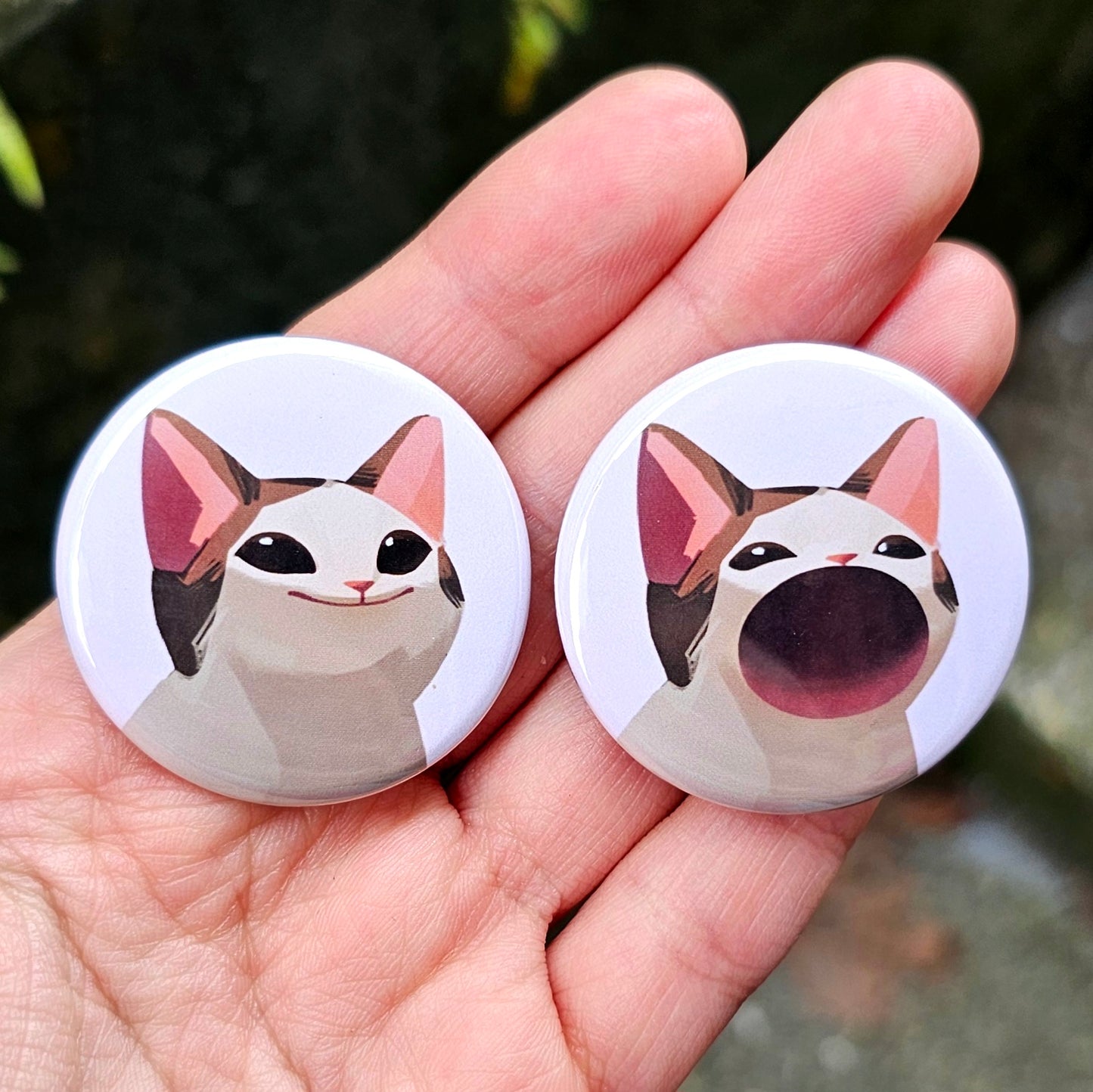 Pop Cat Pinback Buttons/Magnets