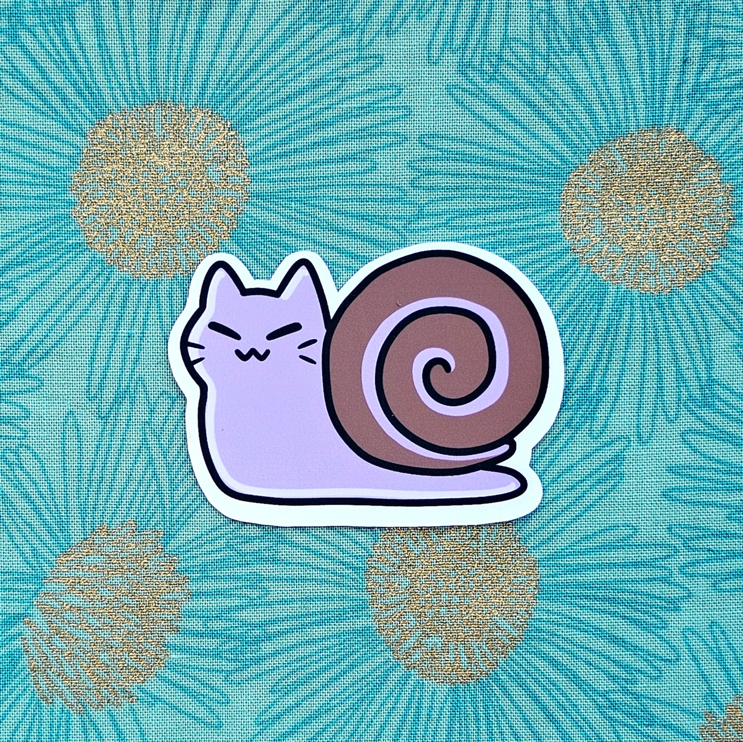 Snail Cat Vinyl Sticker