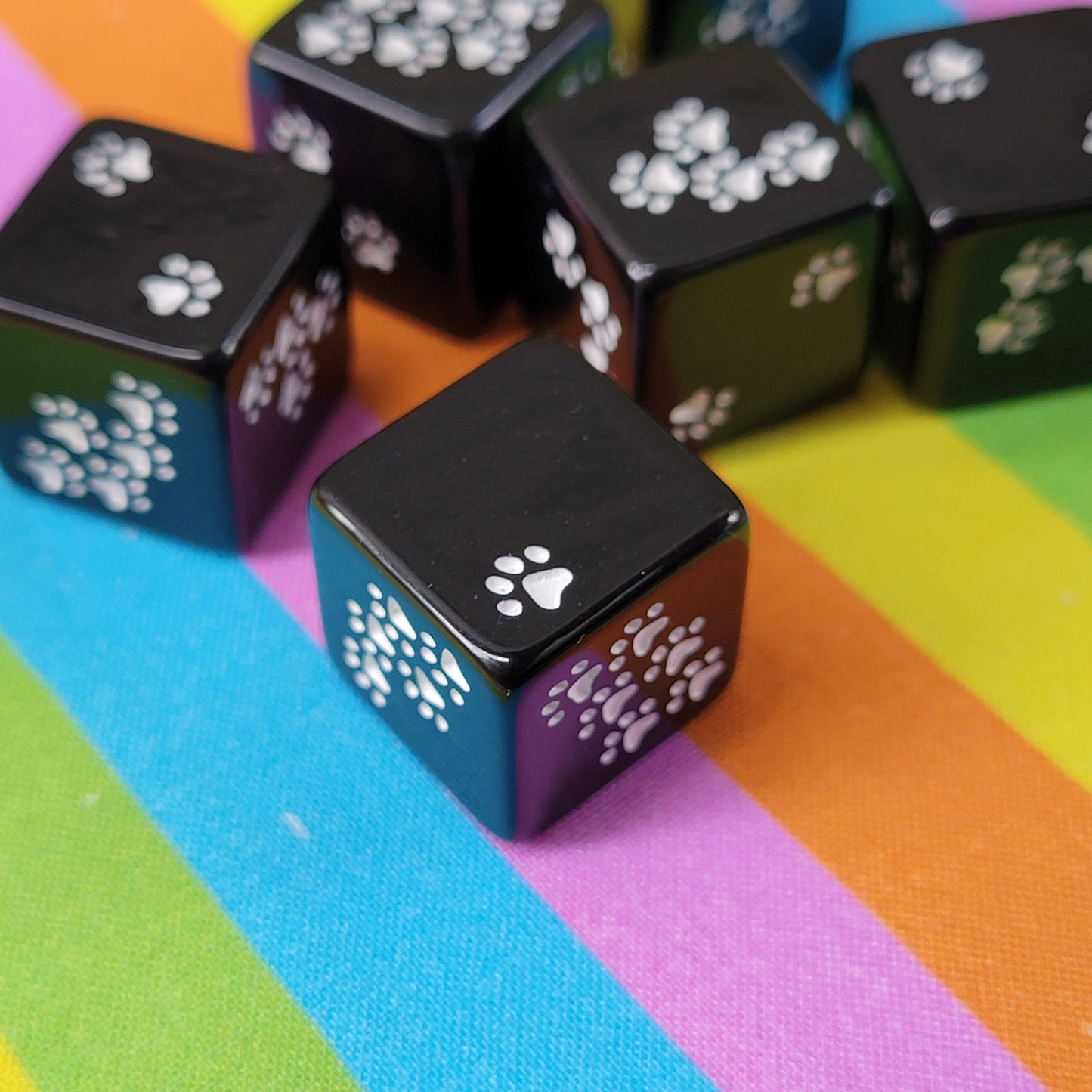 Pawprint Pips d6 Set - Classic Black
