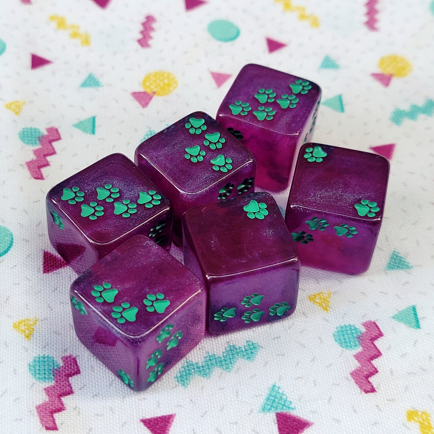 Pawprint Pips d6 Set - Retro