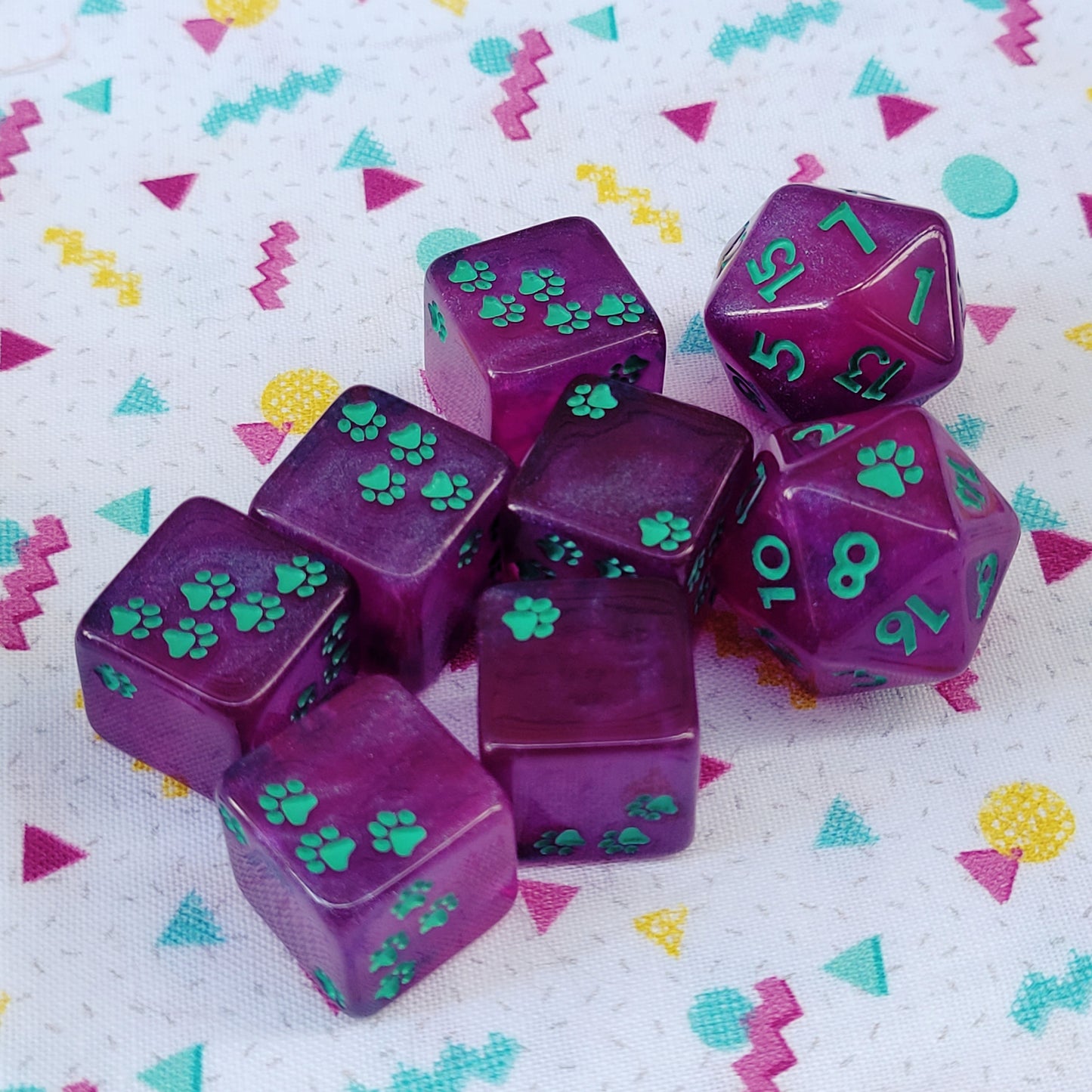 Pawprint Pips d6 Set - Retro