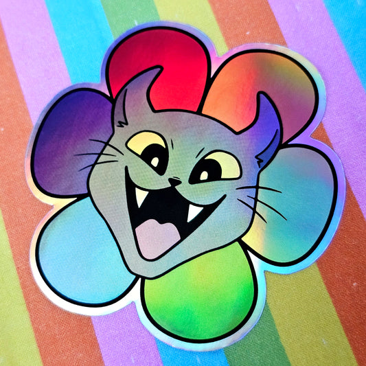 Pride Meevin Holographic Vinyl Sticker