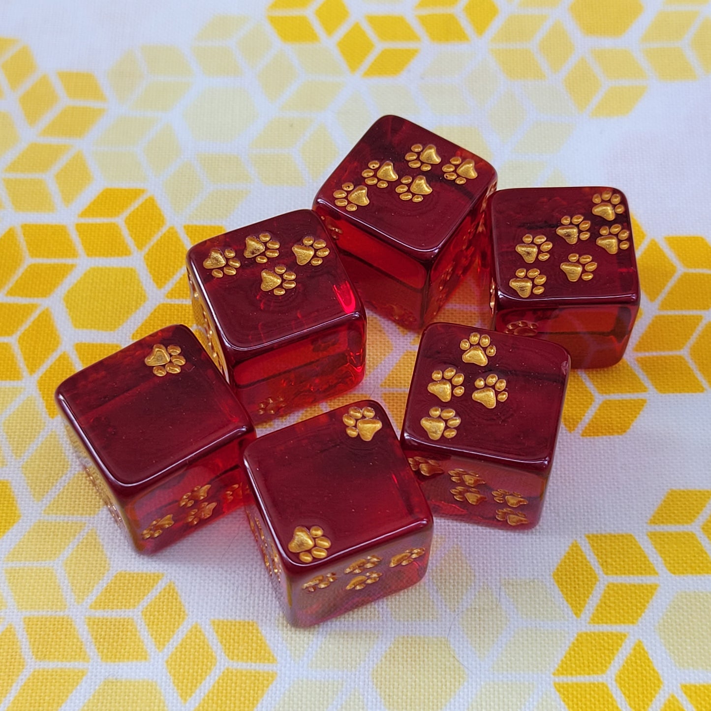 Pawprint Pips d6 Set - Royalty