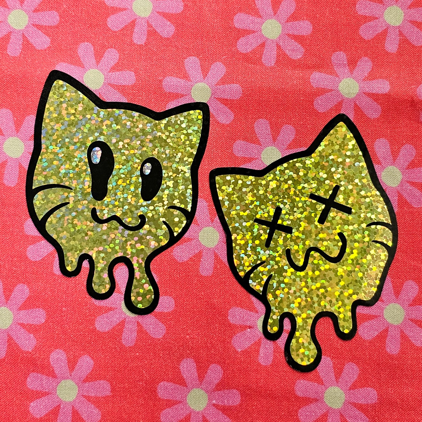 Schrodinger's Smileys Holographic Vinyl Sticker Set