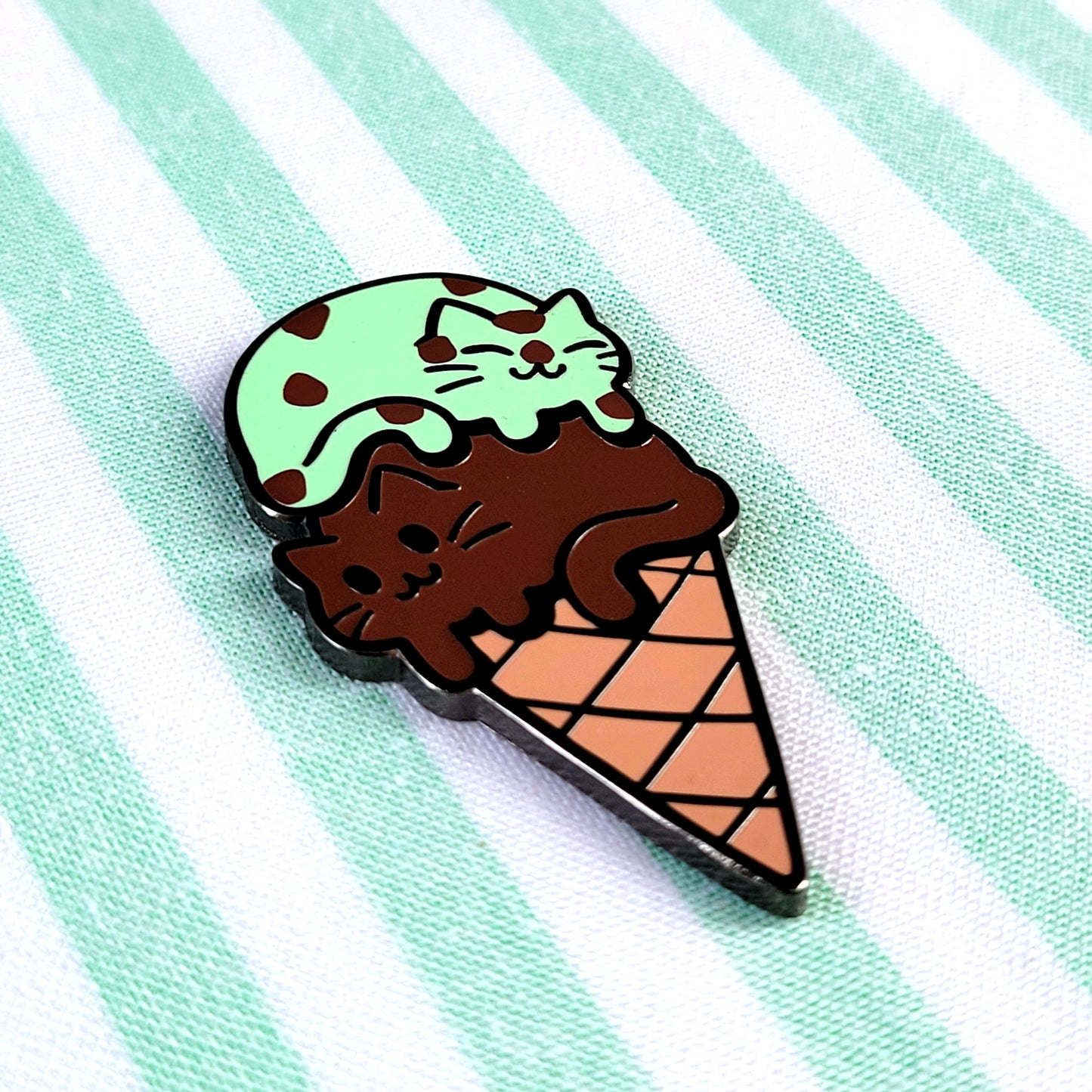 Icecream Cats Enamel Pin