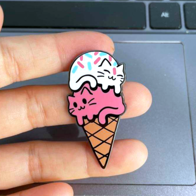 Icecream Cats Enamel Pin