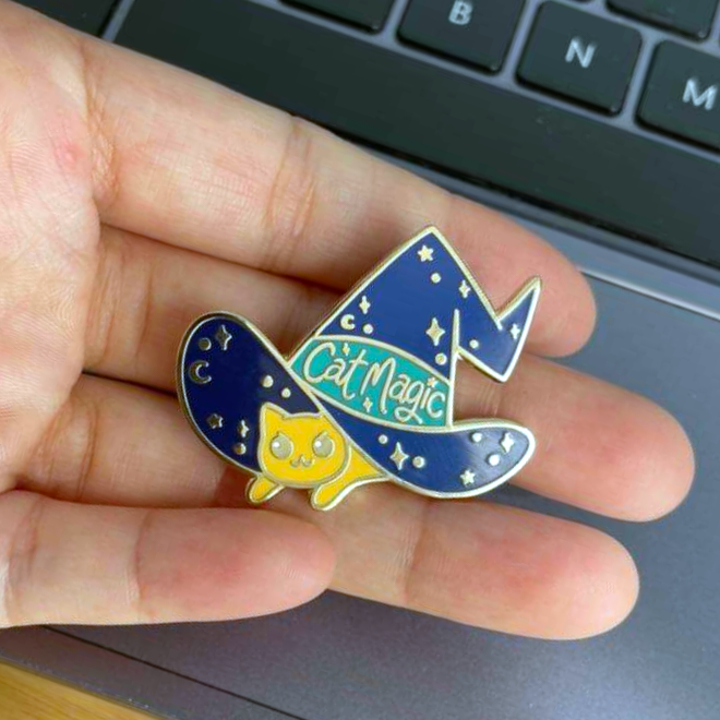 Wizard Cat Enamel Pin
