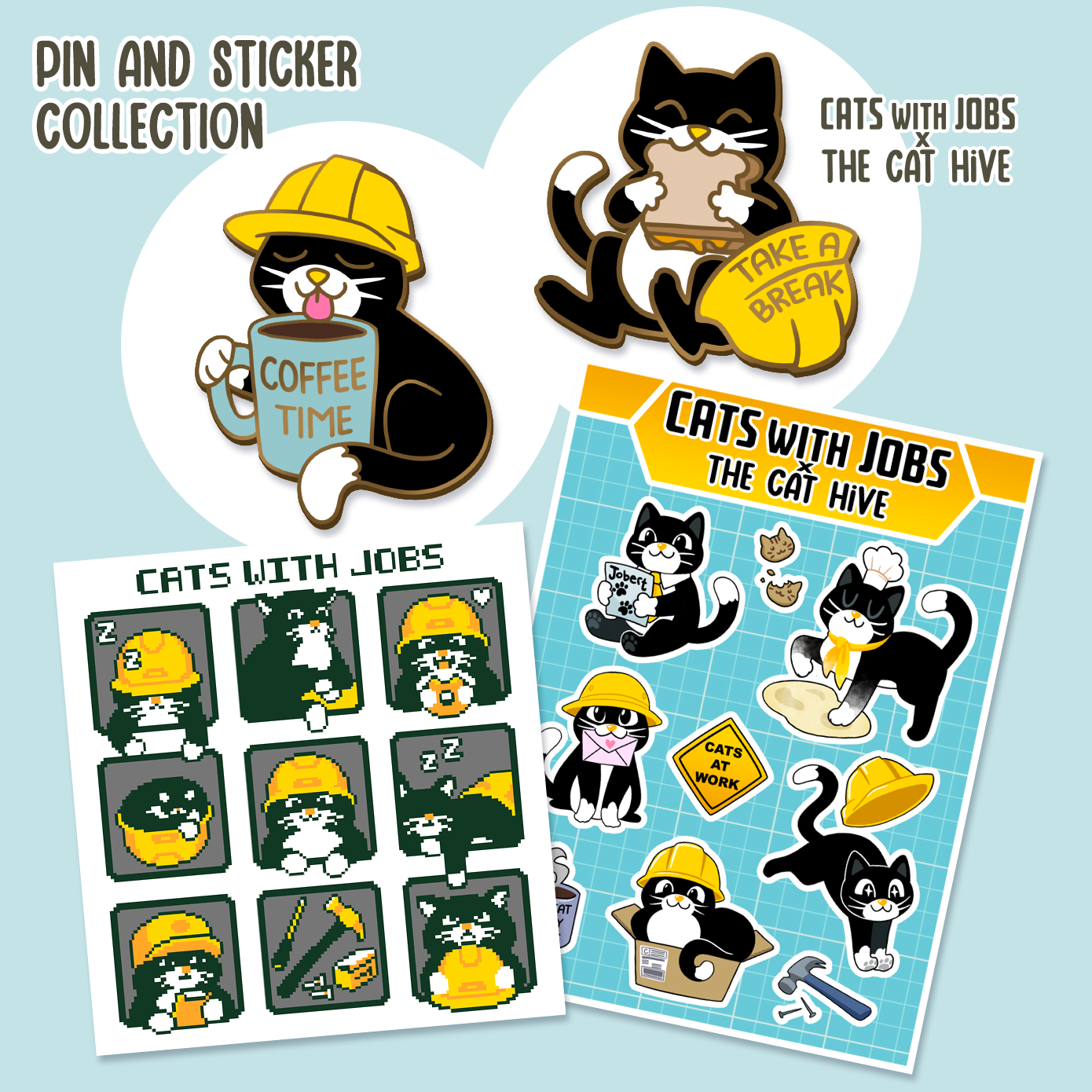 B-GRADE Jobert Pin and Sticker Collection