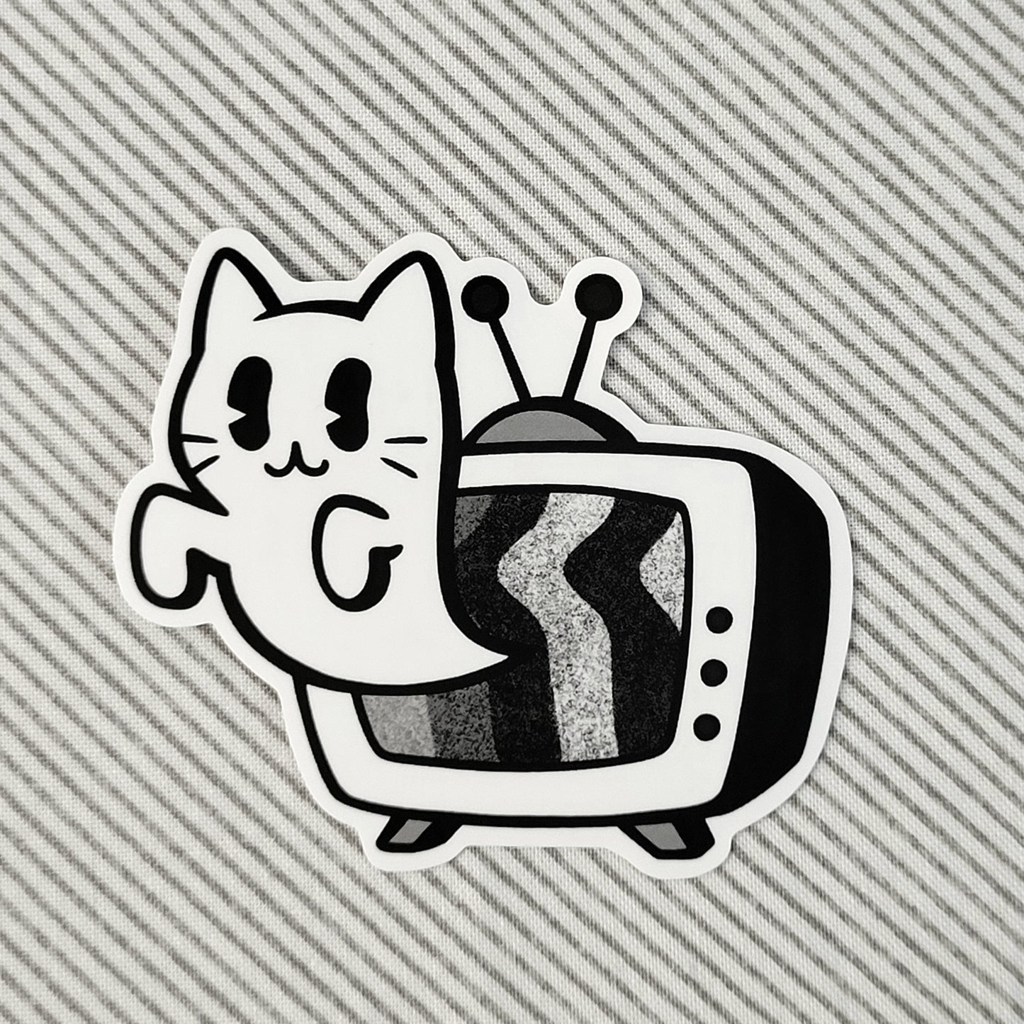 Ghost Kitties Pin and Sticker Set