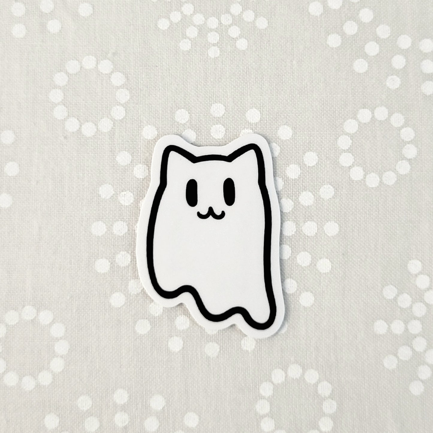 Ghost Kitties Pin and Sticker Set