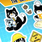 "Cats at Work" Jobert Sticker Sheet
