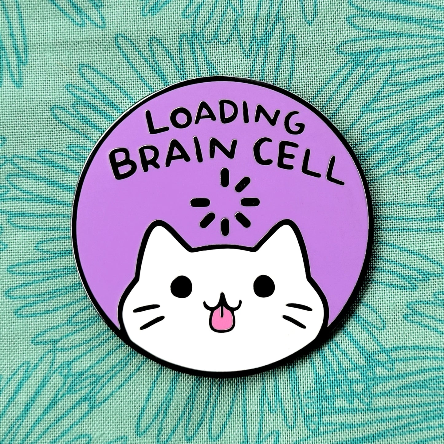 Loading Brain Cell White Enamel Pin