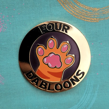 Four Dabloons Enamel Pin