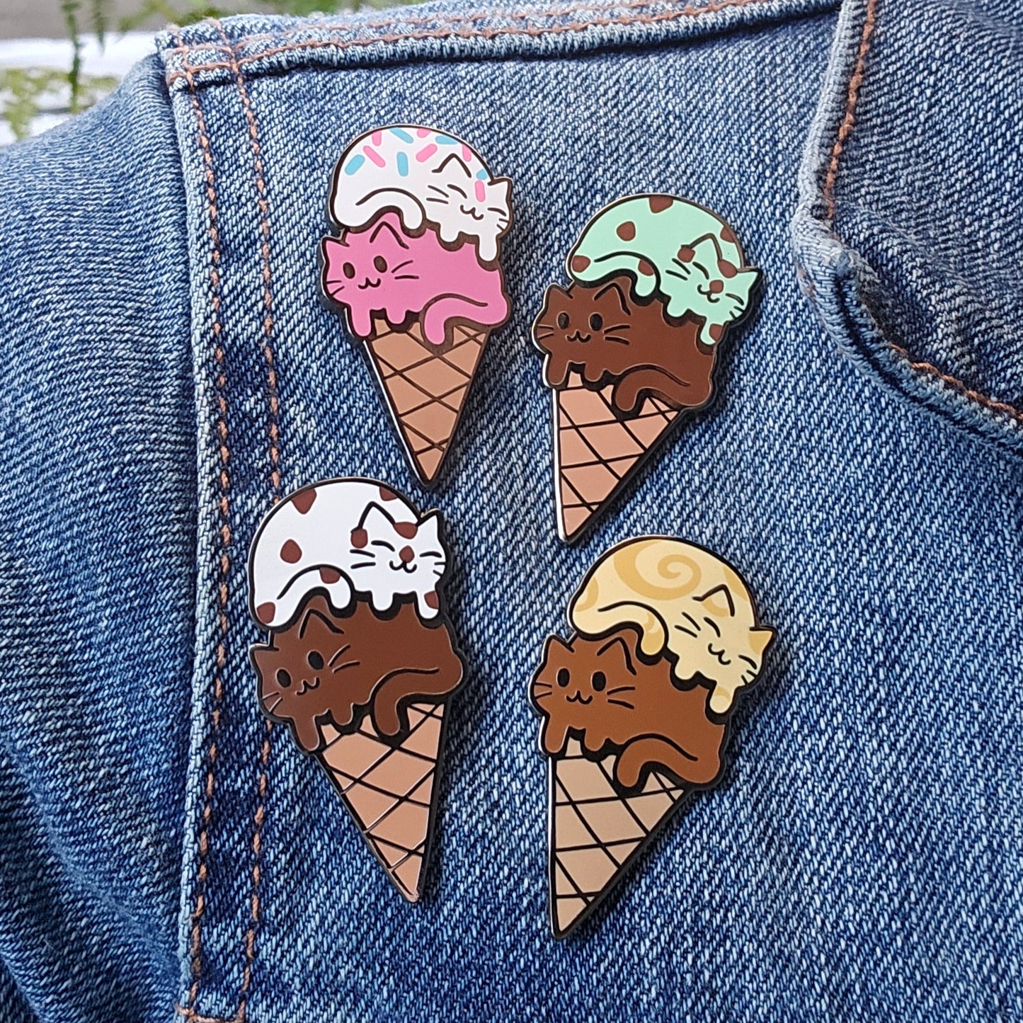 Icecream Cats Enamel Pin