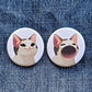 Pop Cat Pinback Buttons/Magnets