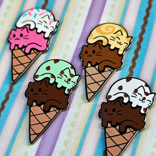 Icecream Cats Enamel Pin