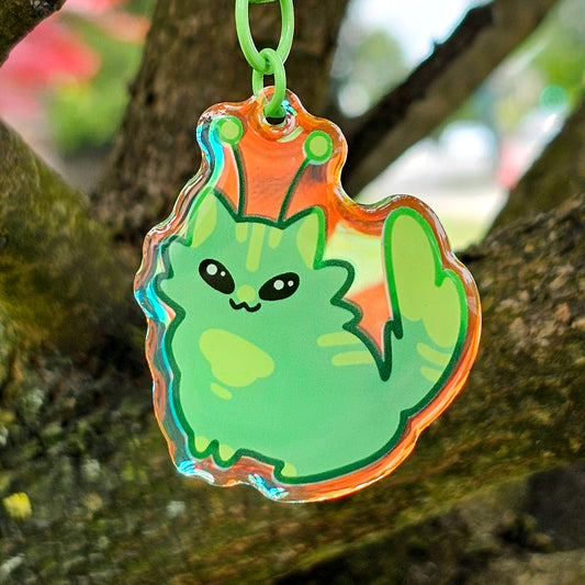 PREORDER Alien Kitten Holographic Acrylic Charm