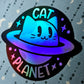 V2 Rainbow Cat Planet Holographic Vinyl Sticker