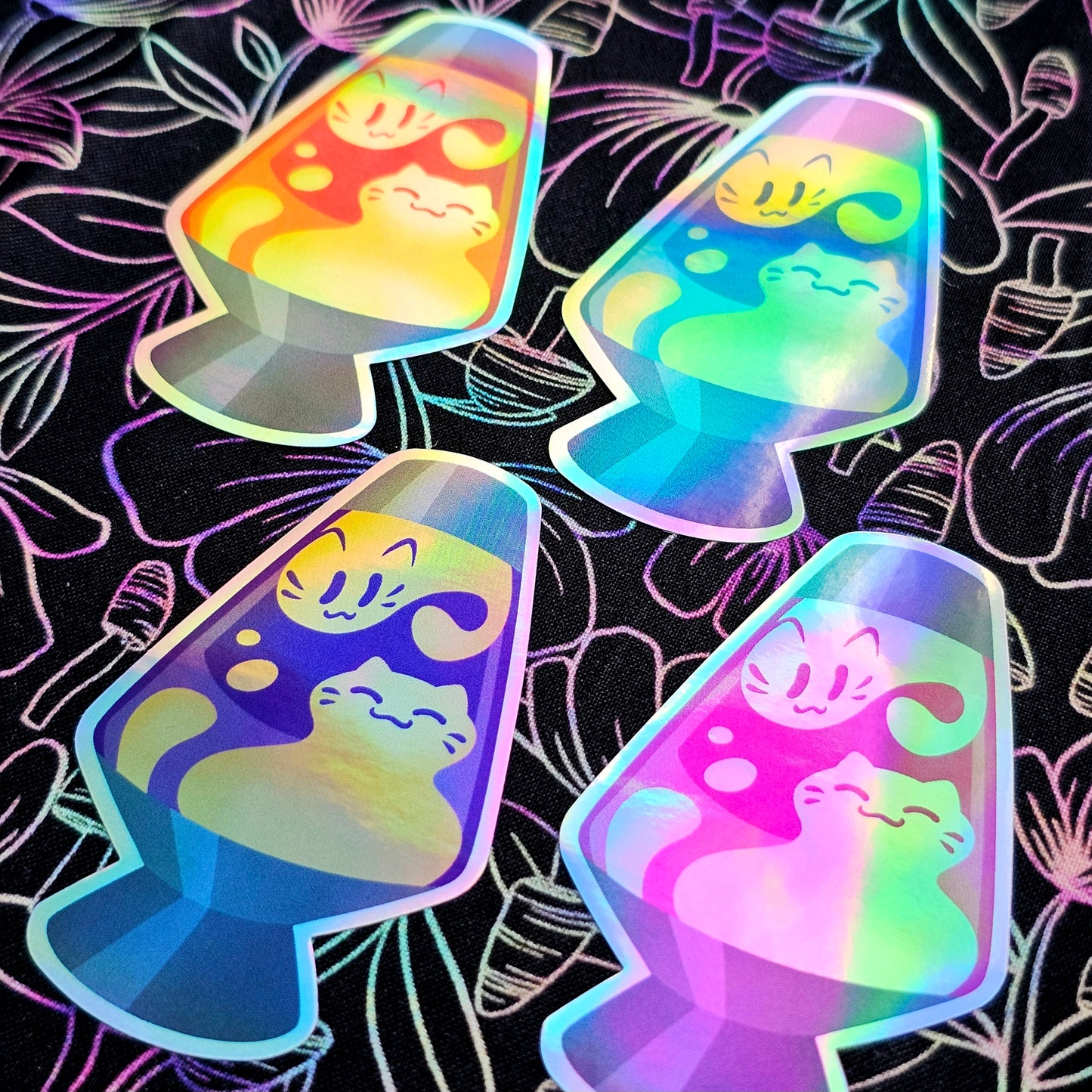 Lava Lamp Holographic Vinyl Sticker