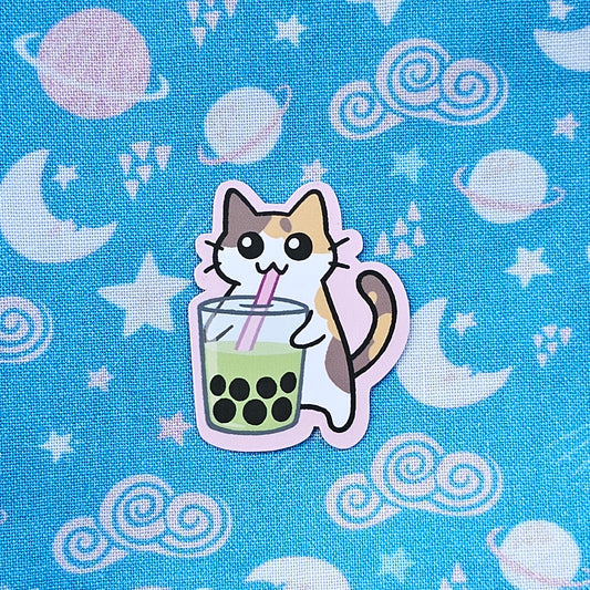 Boba Kitten Vinyl Sticker