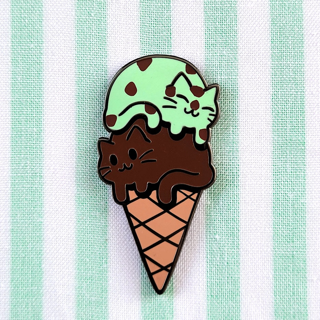 Icecream Cats Enamel Pin