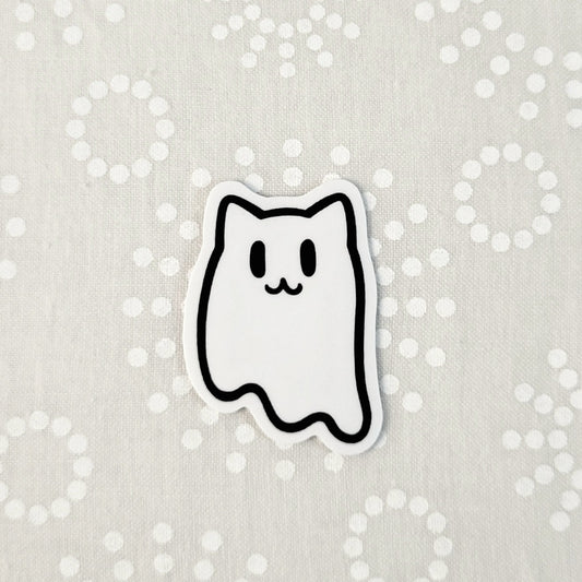 Little Ghost Cat Vinyl Sticker