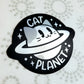 Cat Planet Matte Holographic Vinyl Sticker